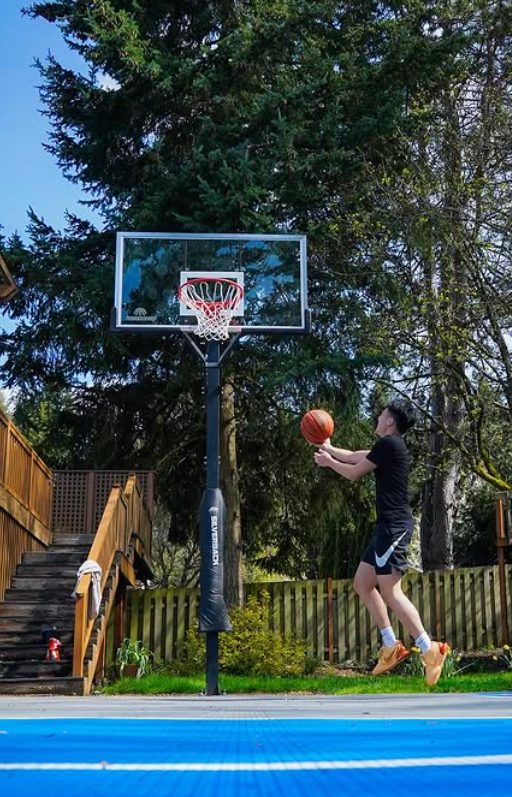 A player working on shooting form