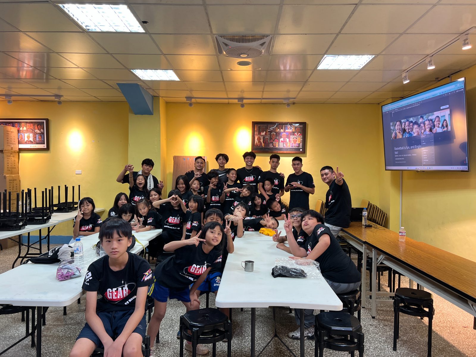 Next Wave Hoops camp with kids in Taiwan